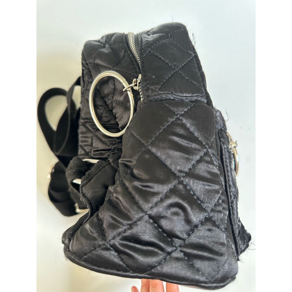Missguided x Barbie Black Satin Backpack - Picture 11 of 13